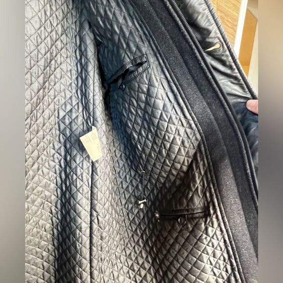 Vintage Balmain Black Hooded Pea Coat for Cold Weather | Size EU48 Medium - Picture 14 of 15